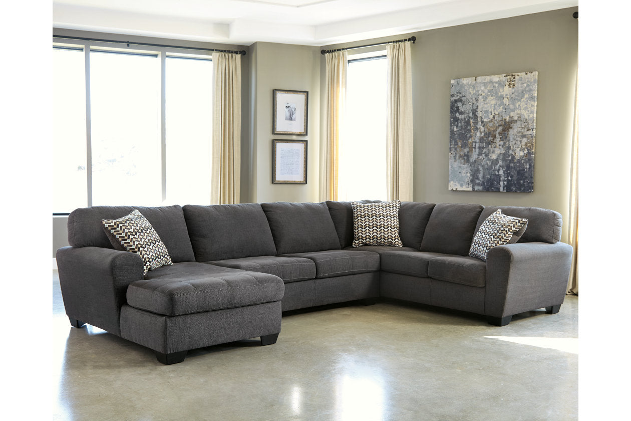Ambee Slate 3pc RAF Sectional with Chaise| 28620