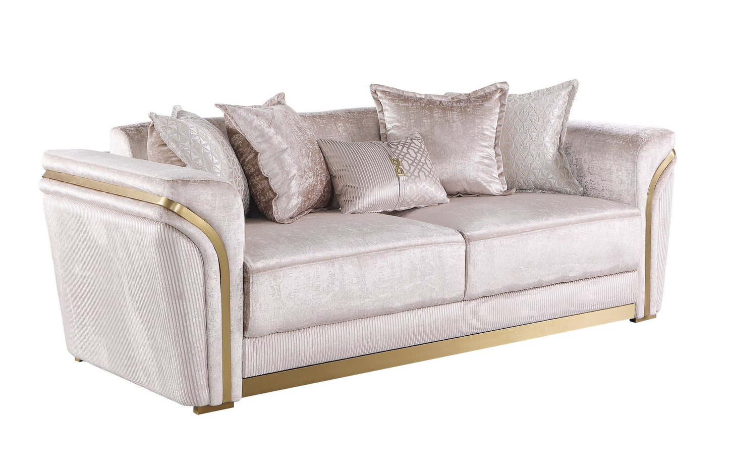 Torino Collection Champagne Living Room Set S1005