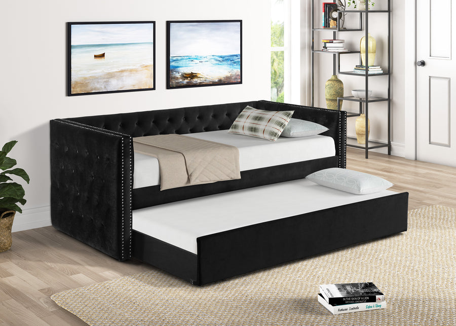 Trina Black Twin Daybed with Trundle | 5335