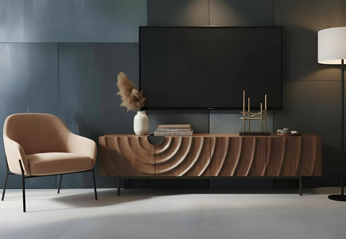 Onda Walnut 79" TV Console