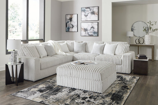 Stupendous Alloy 3pc Sectional with Ottoman
