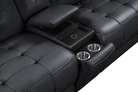 Starlight Black POWER/OVERSIZED Reclining Sectional S8900
