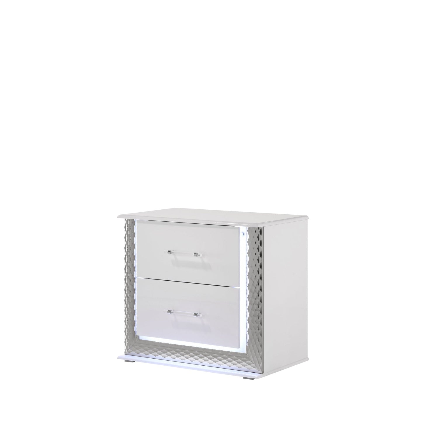 Dina White LED Platform Bedroom Set