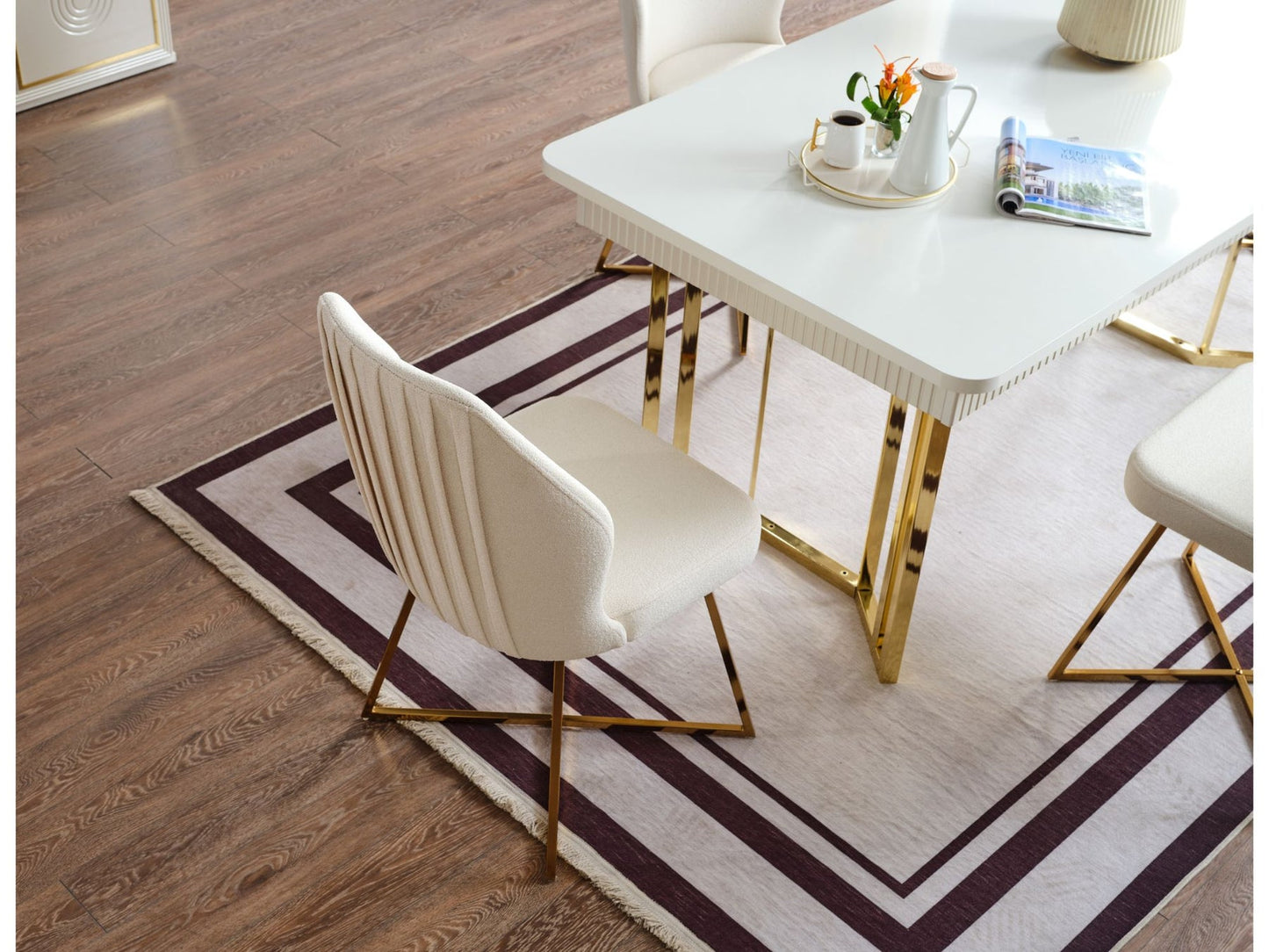 Marsel Diningroom (75"Dining Table & 6 Dining Chair)