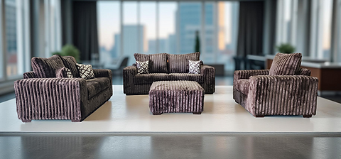 Texan Brown Corduroy OVERSIZED Living Room Set  S320