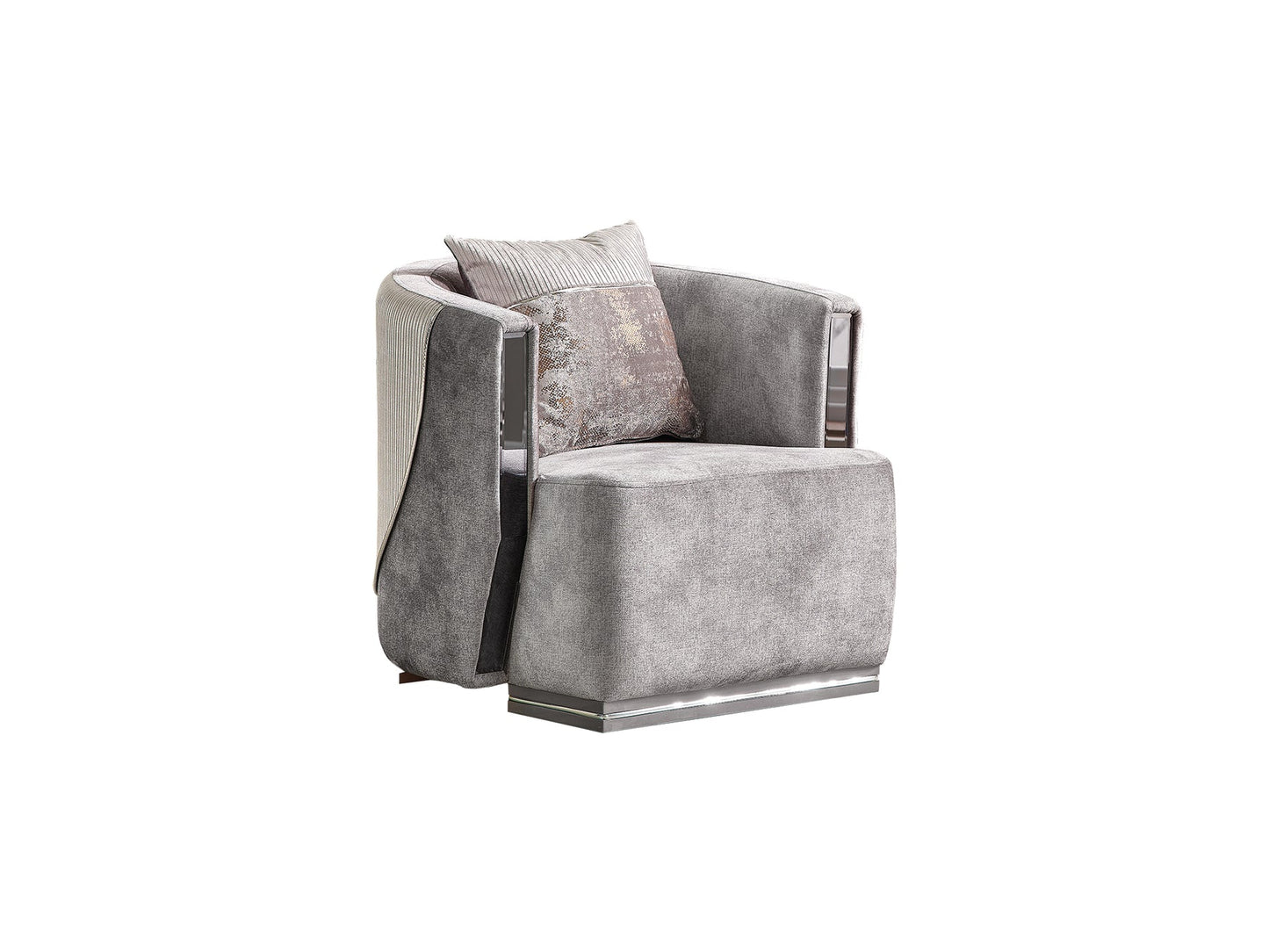 Munich 3-pieces (Sofa & Loveseat & Chair) Livingroom Set Grey