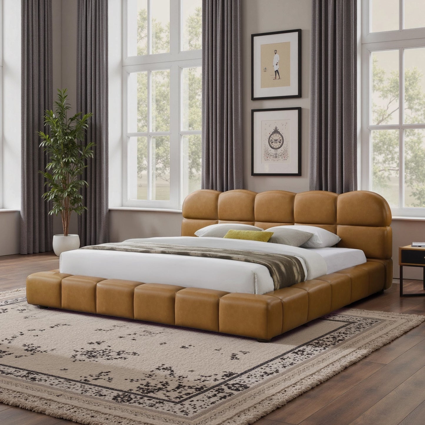 Roswell Luxurious King Size Platform Bed