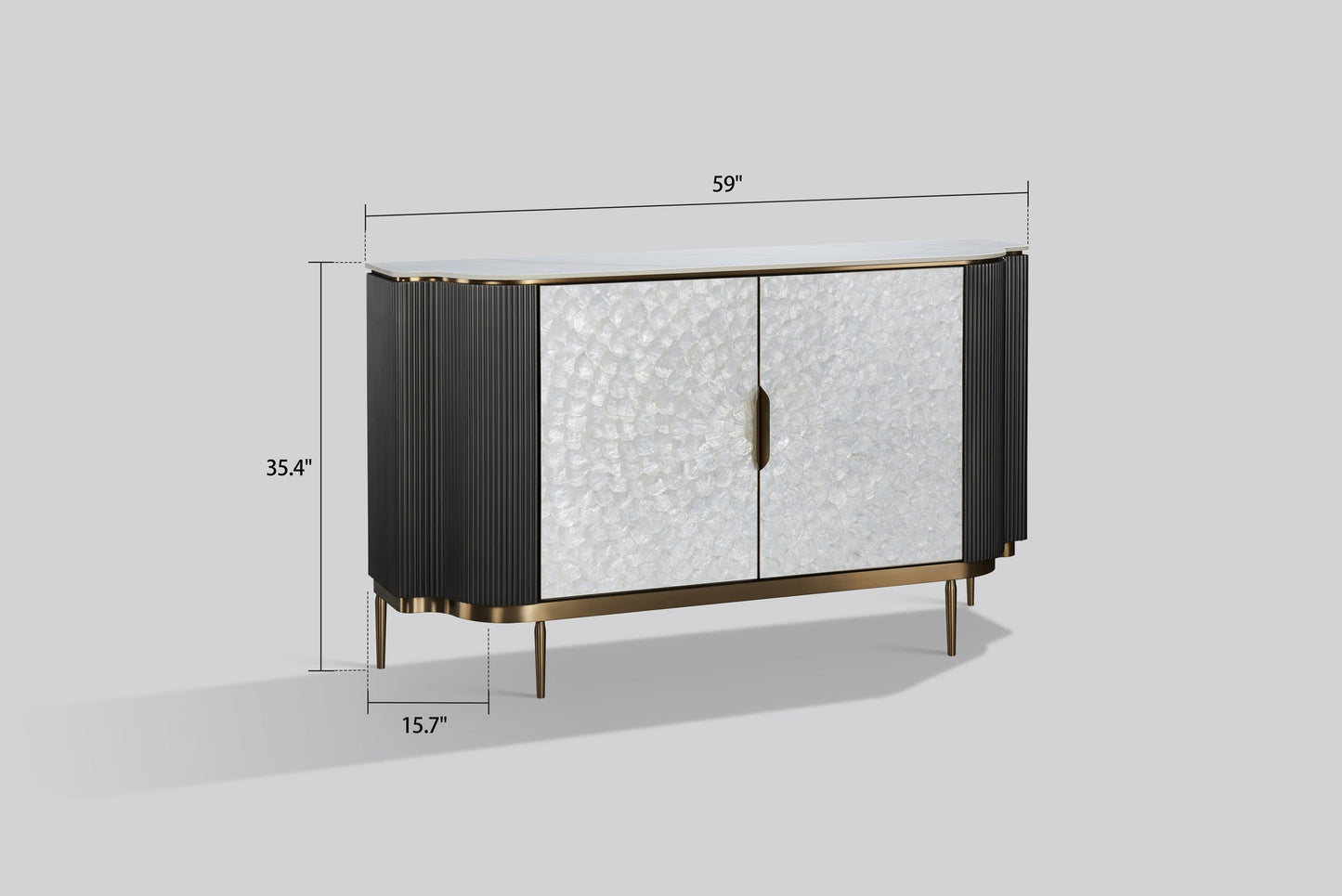 Solara Silver Sideboard