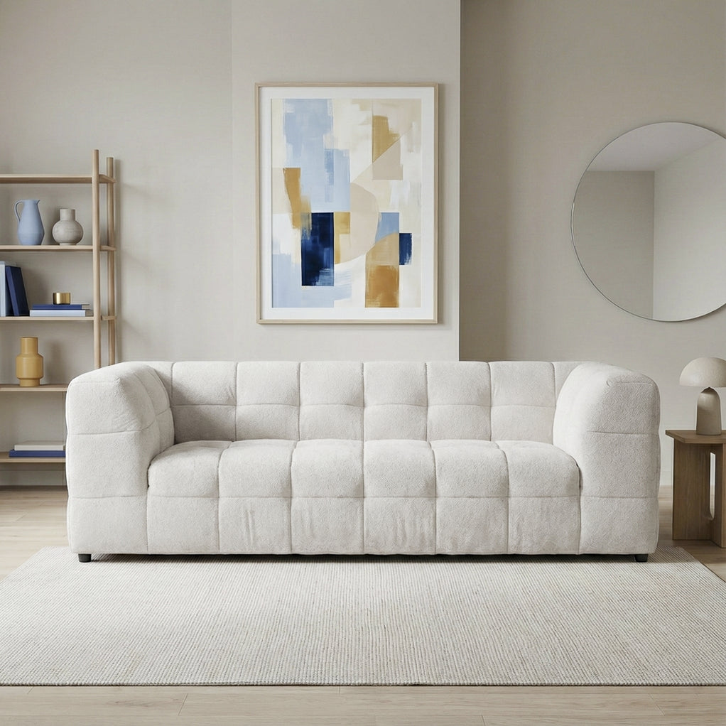 Swain Modern Beige Boucle Sofa