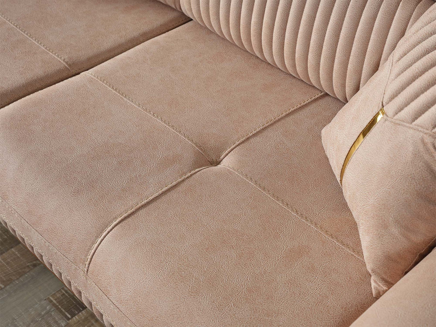 Beta 3-pieces (Sofa & Loveseat & Chair) Livingroom Set Beige