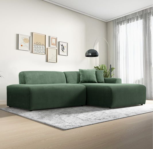 Mar Green RAF Sectional Corduroy Sofa