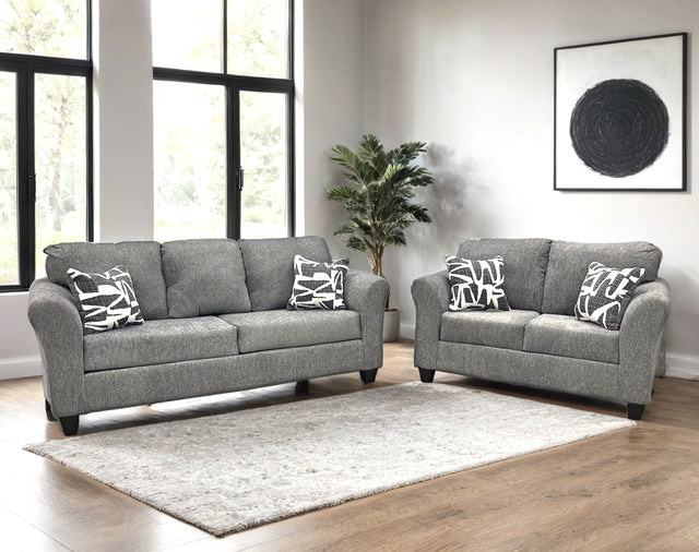 Grey Chenille Sofa and Loveseat 210