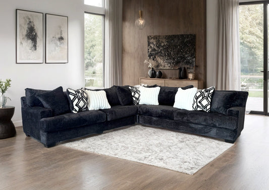 9650 Black OVERSIZED Sectional