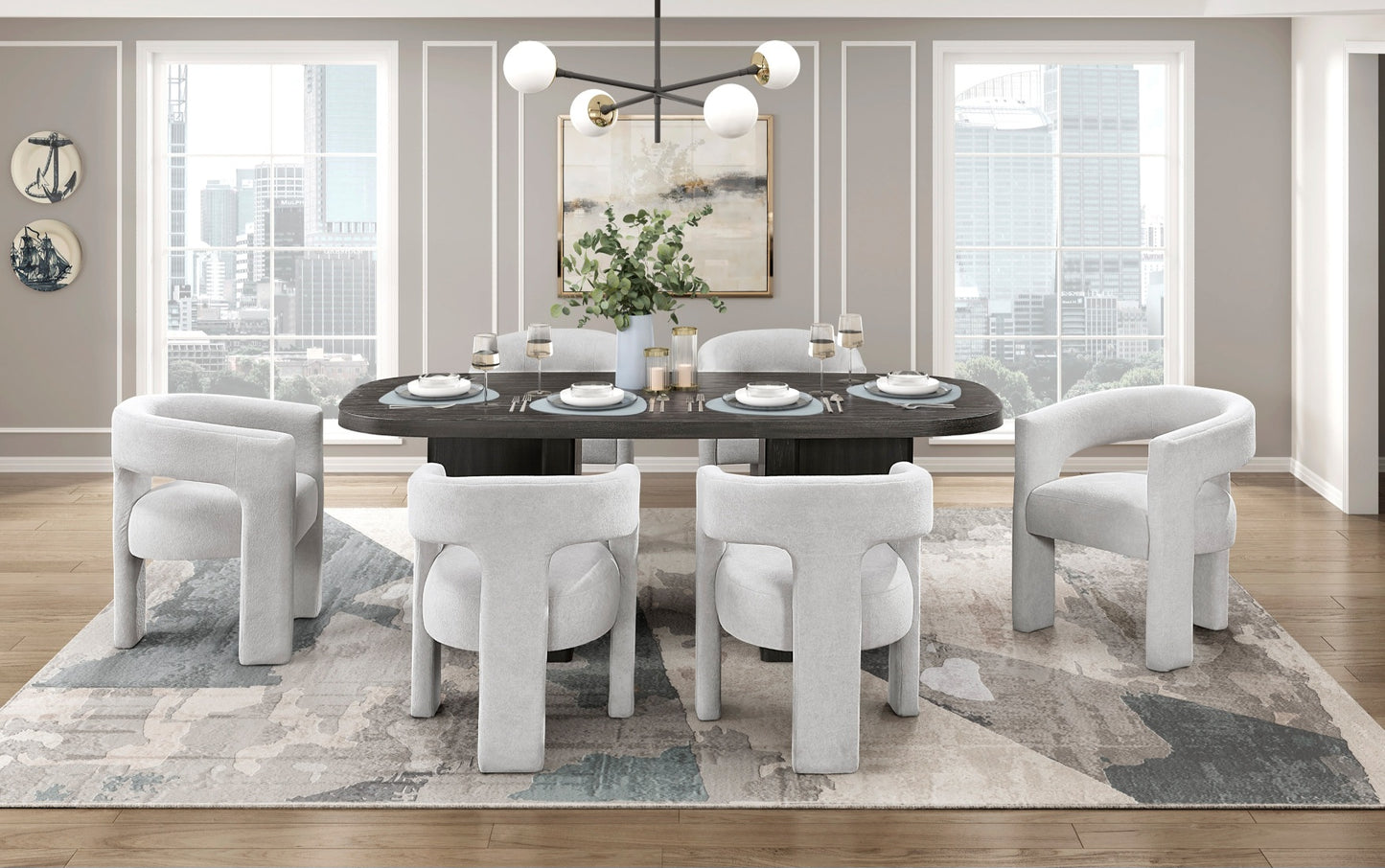 Marais Orange Dining Room Set   6048