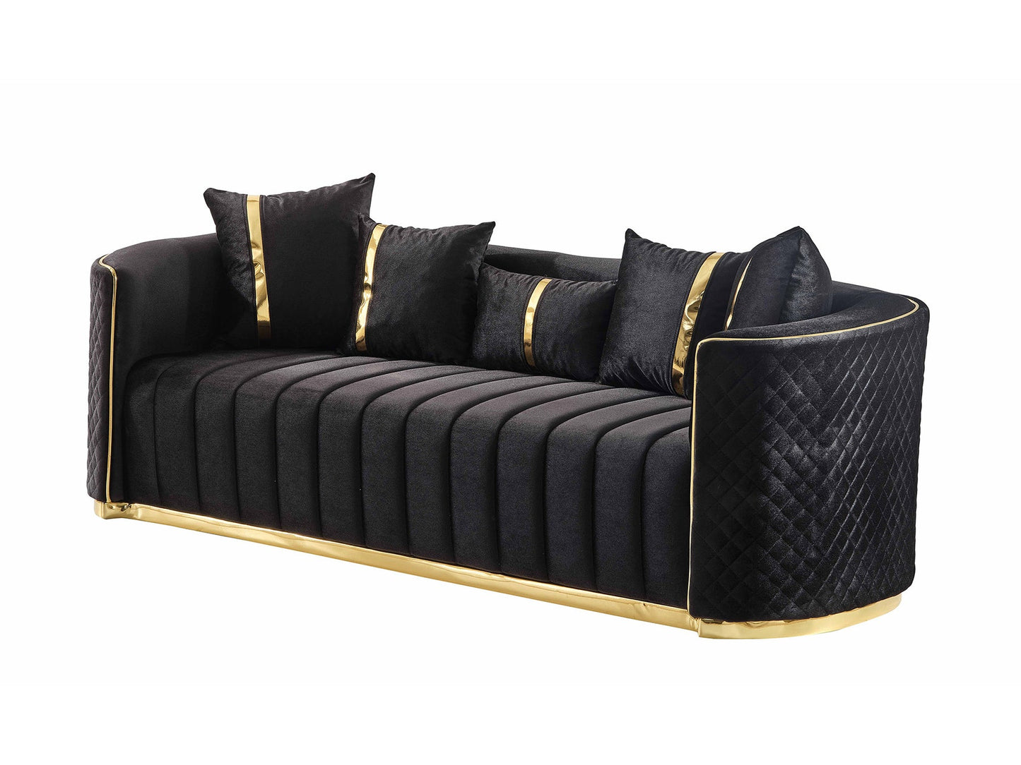 Ceko 3-pieces (Sofa & Loveseat & Chair) Livingroom Set Black