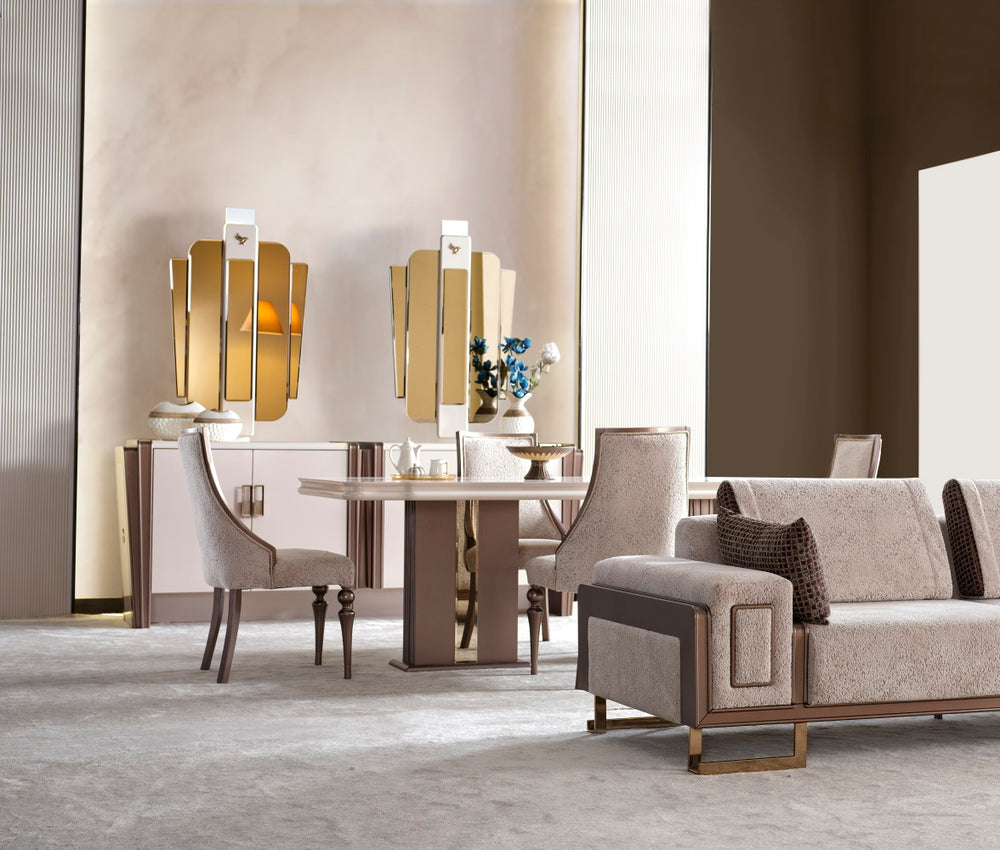 Nirvana Diningroom Set (78"Dining Table & 6 Dining Chair)