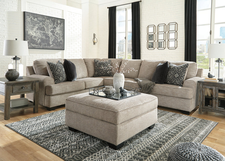 Bovarian Stone 3pc Sectional withOttoman| 56103