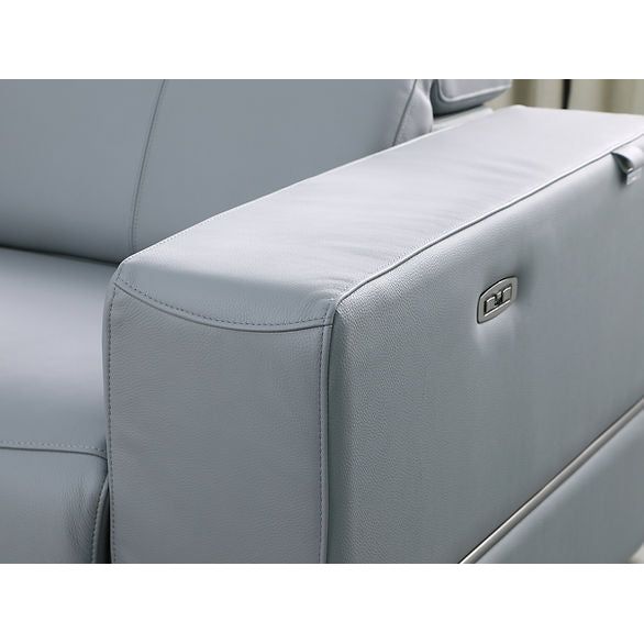 Franco Blue  7pc 3-POWER Reclining Sectional MI-1122