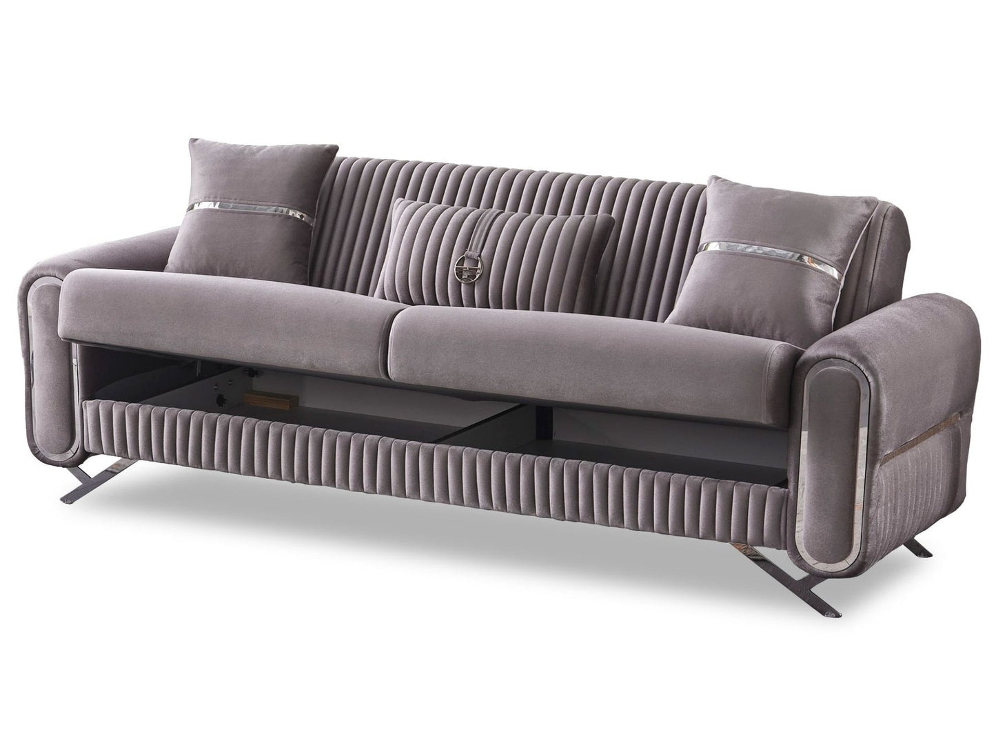Royal 3-pieces (Sofa & Loveseat & Chair) Livingroom Set Light Grey