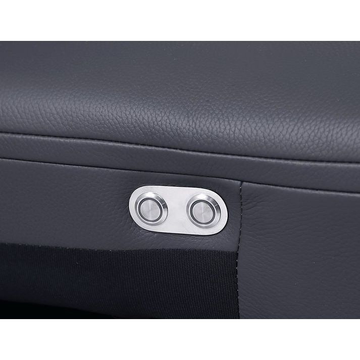 Picasso Dark Grey 3-POWER  Leather Match 7pc Sectional  MI631