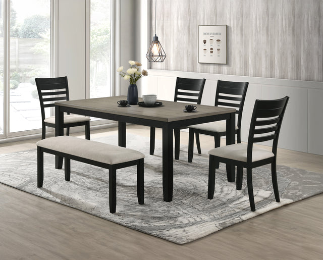 Folio Black/Neutral Dining Set 2132