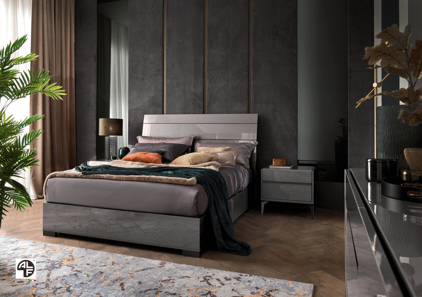 Graphite Italian Luxury Bedroom Set