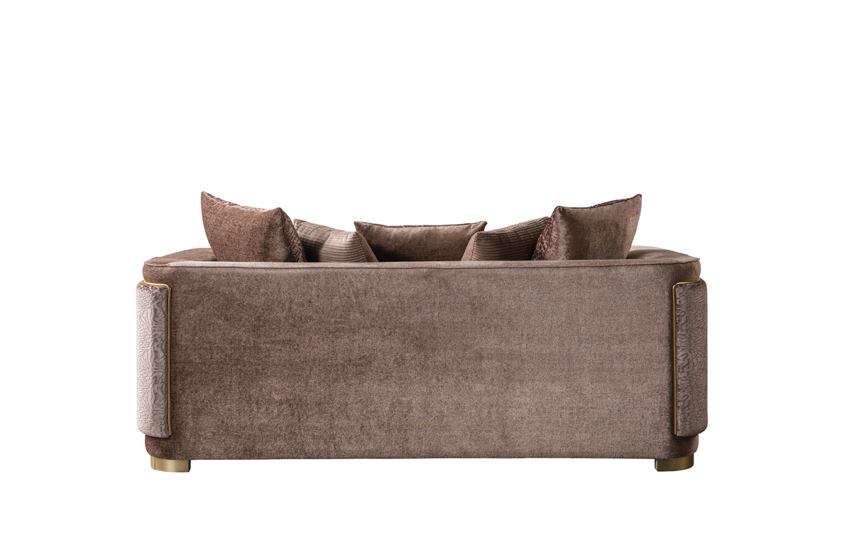 Carlina Coffee Luxury Living Room Set