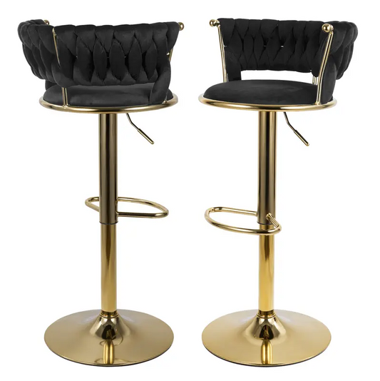 Back/Gold Velvet Swivel Bar Stool 1139 2 Per Box