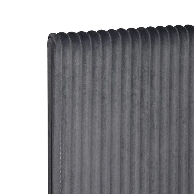 HH150 Gray Cord Fabric King Platform Bed