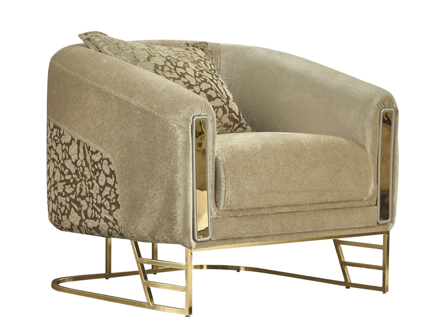 Romans 3-pieces (Sofa & Loveseat & Chair) Livingroom Set Beige