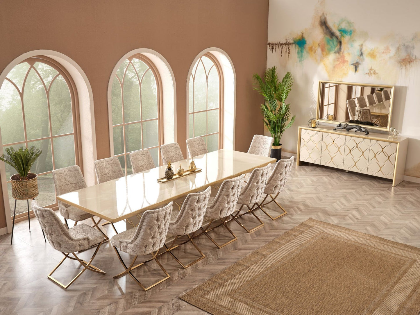 Napoli Diningroom Set (79"Dining Table & 6 Dining Chair)
