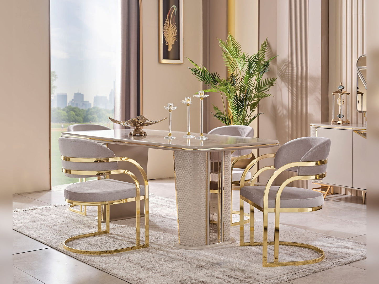 Romans Diningroom Set (76"Dining Table & 6 Dining Chair)