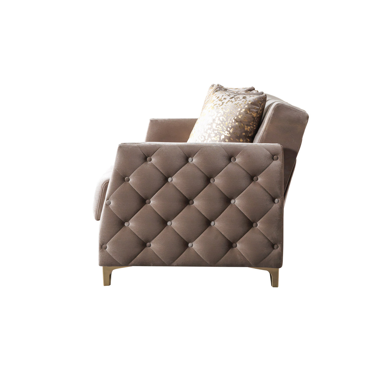 Florence Coffee Velvet Sofa 88" & Loveseat 64"