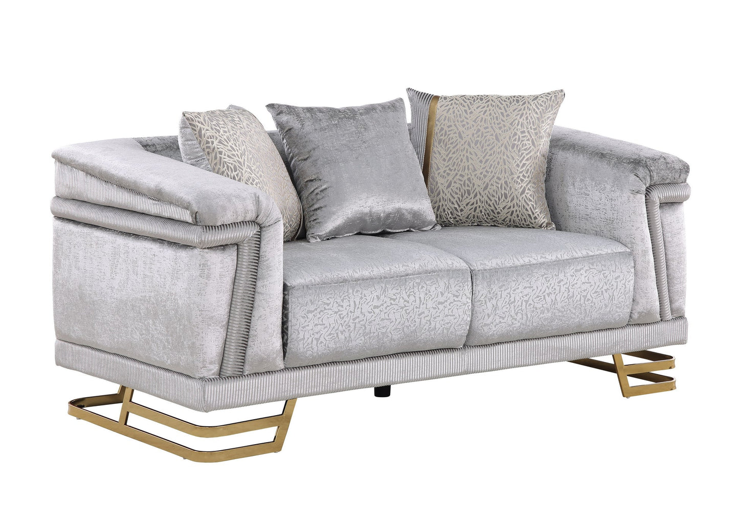 Amalfi Grey Fabric Living Room Set
