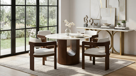 Jorri White/Walnut Dining Room Set D1581
