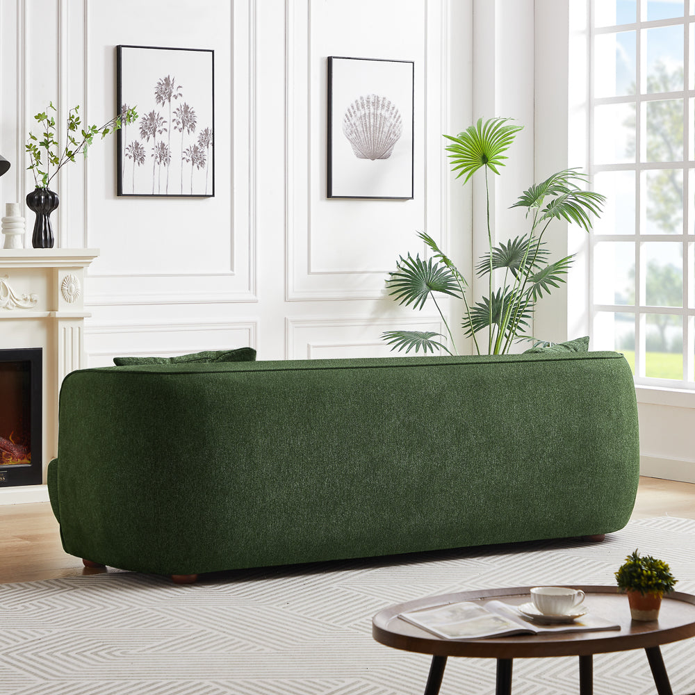 Stanmer Green Luxury Fabric Linen Couch