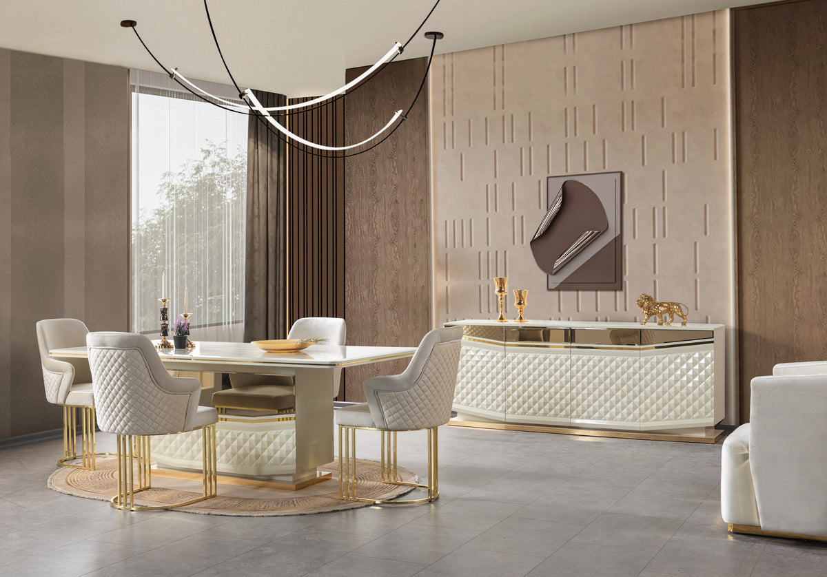 Anica Ivory 7pc Dining Room Set