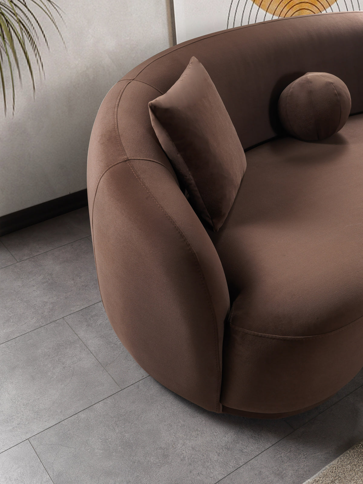 Bonita Coffee Velvet Living Room Set