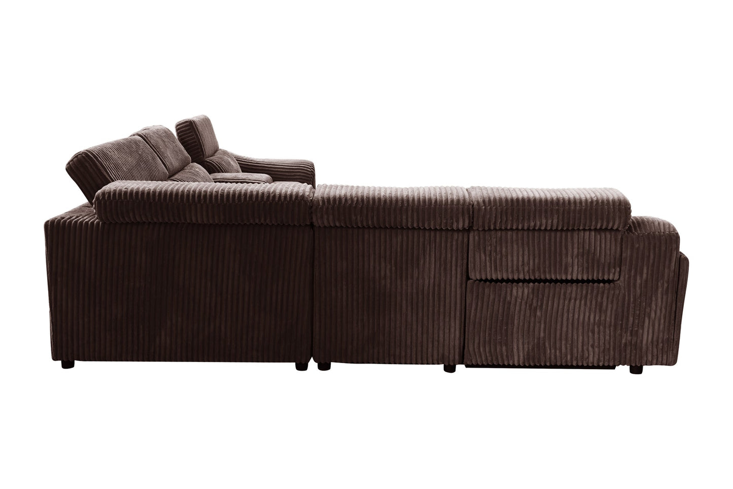 Yash Brown Corduroy POWER Reclining Sectional S7033