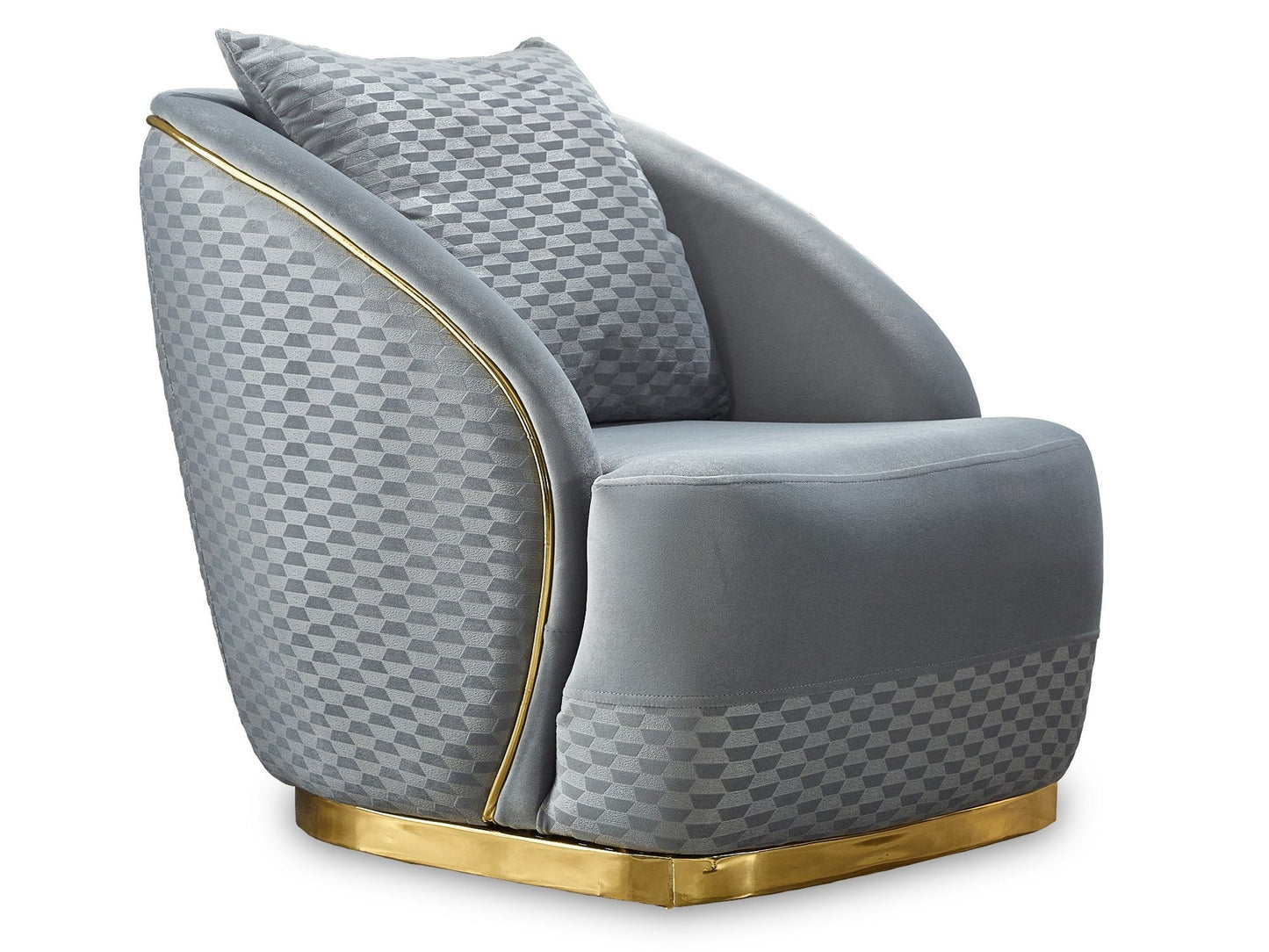 Elegance 3-pieces (Sofa & Loveseat & Chair) Livingroom Set Light Grey