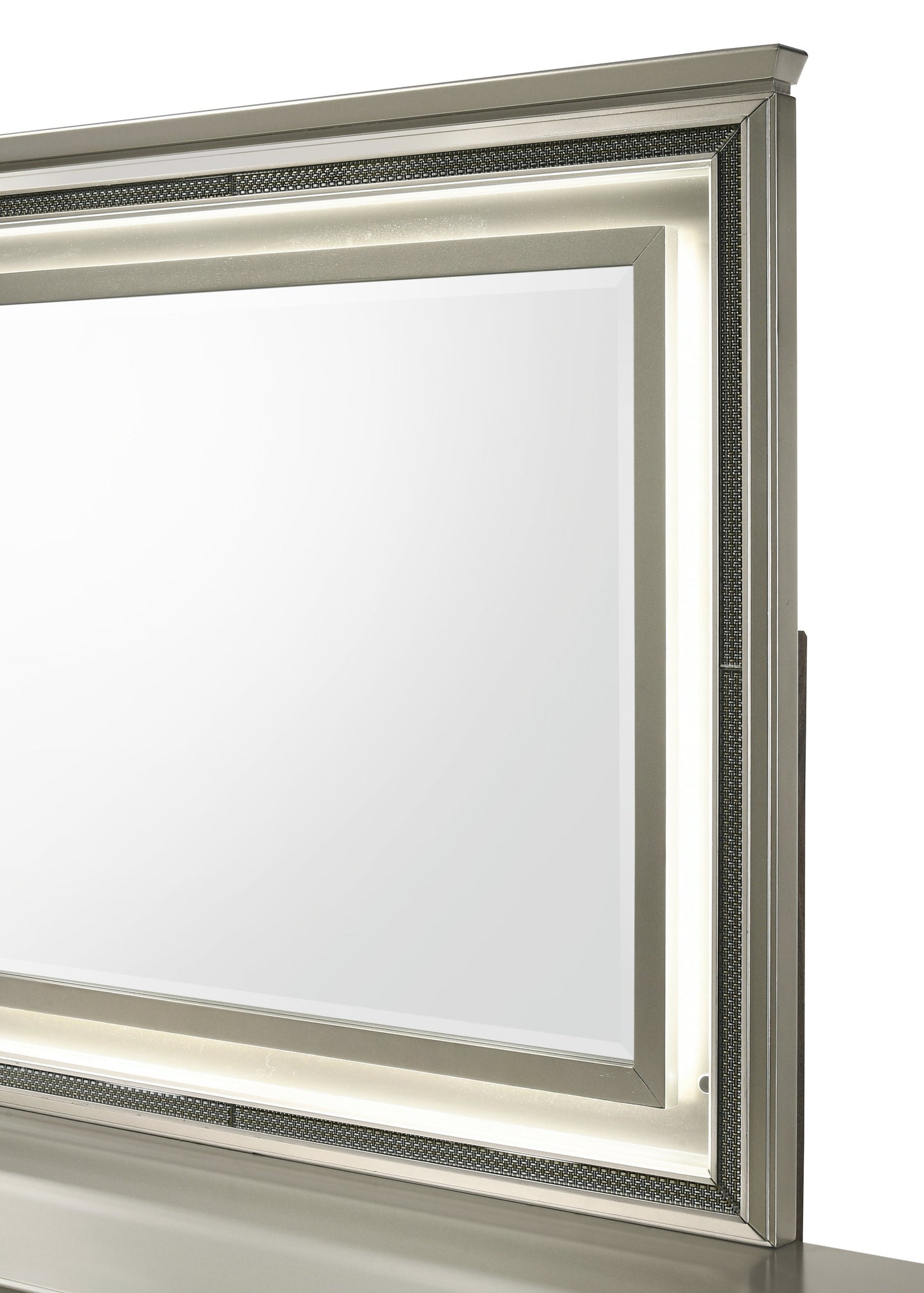 Larana Olive Silver LED Panel Bedroom Set B6850