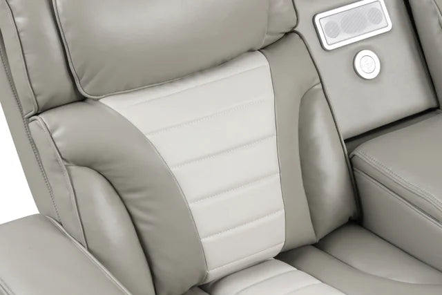 Ibiza Grey POWER/LED/BLUETOOTH SPEAKERS 3pc Reclining Set