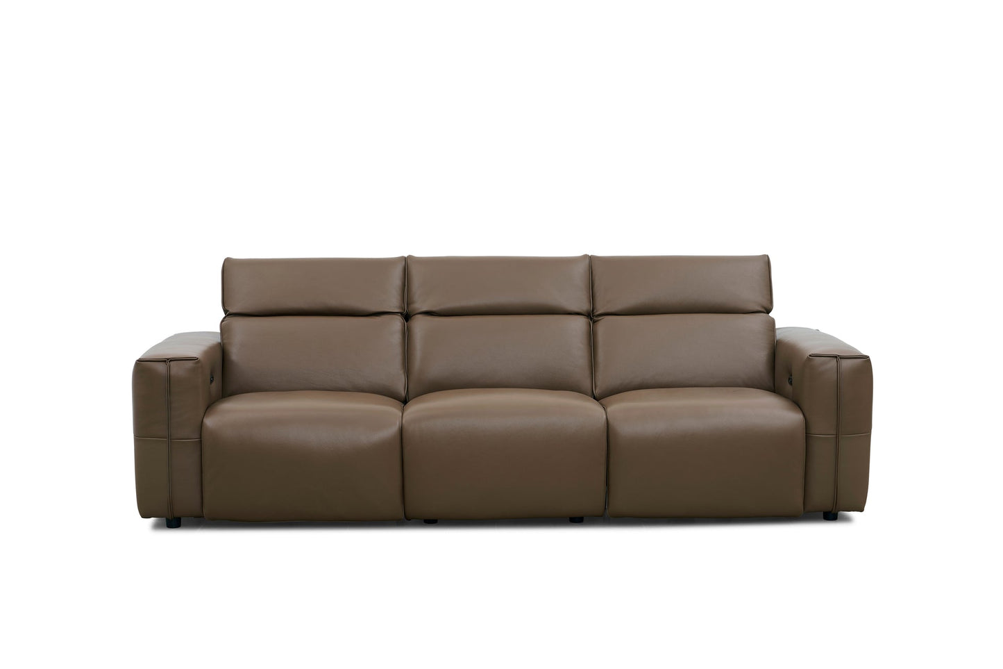 Ember Brown Italian Leather/Match POWER Reclining Sofa and Loveseat (3+2) MI-2500