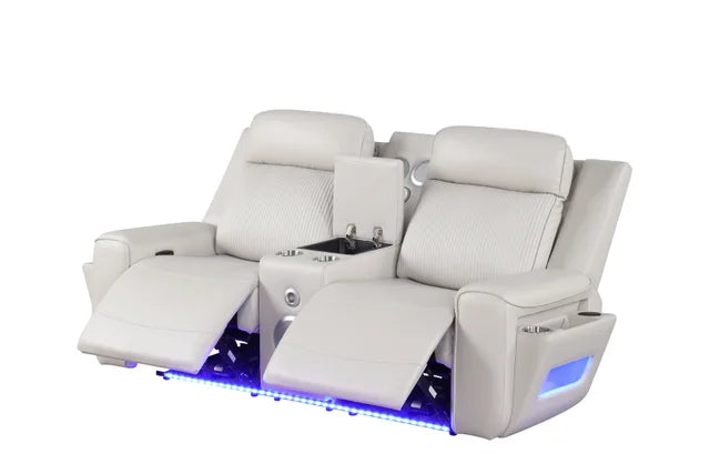 Rolls Royce Sand POWER/LED/BLUETOOTH SPEAKERS 3pc Reclining Set