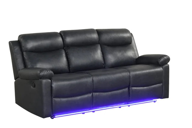 Isabel Black Leather Reclining Set