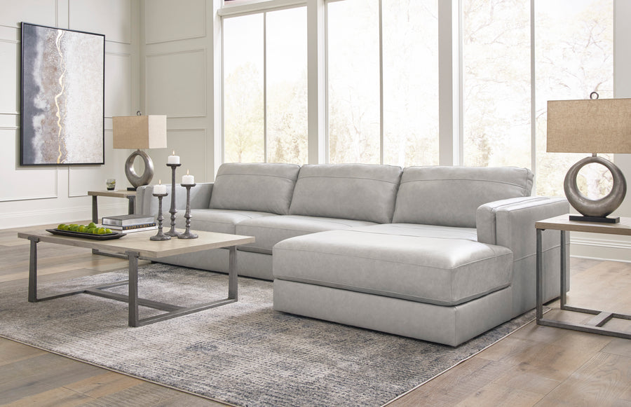 Amiata Glacier 2pc Sectional with Chaise 57404