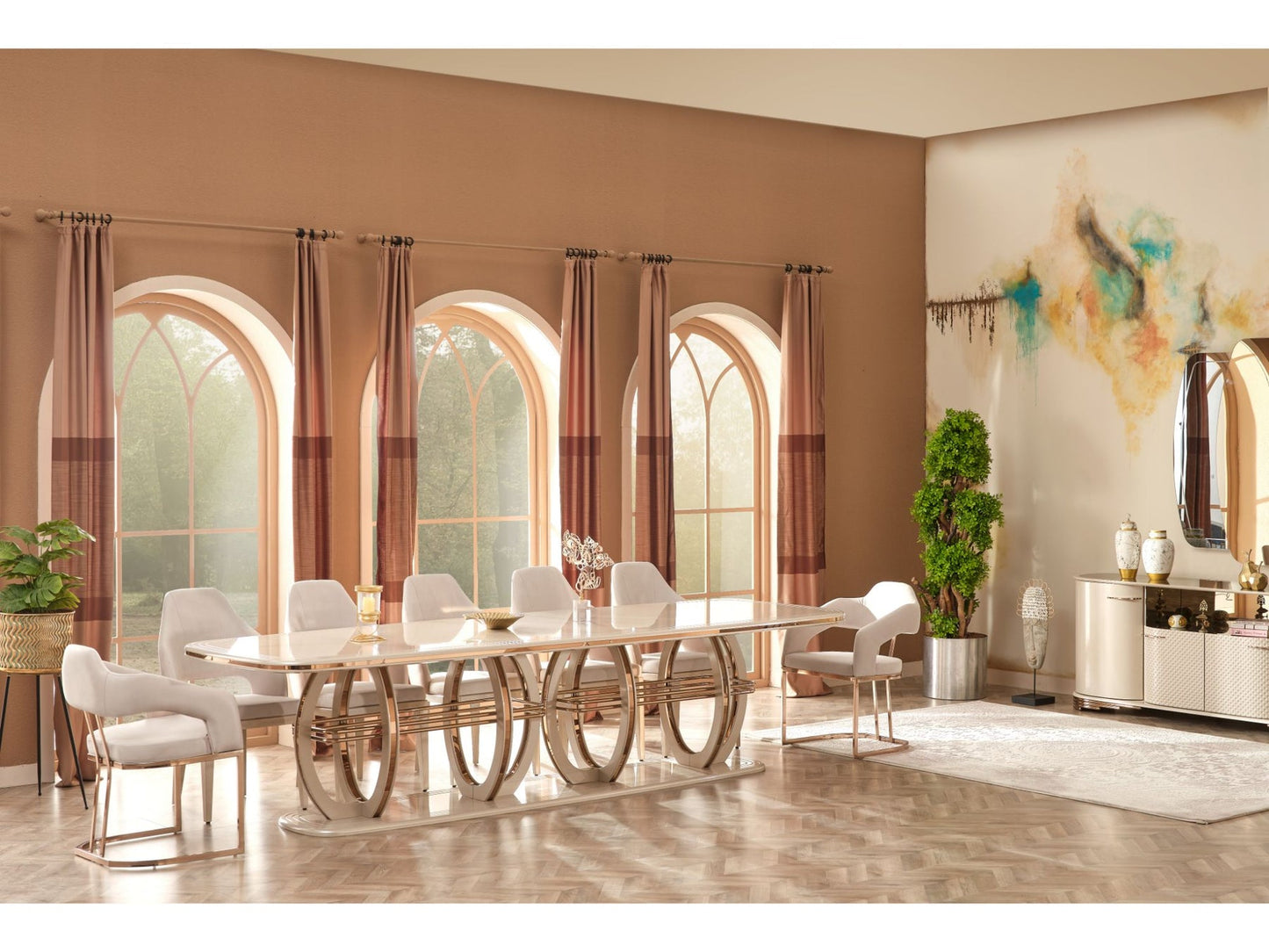 Paris Diningroom Set (79"Dining Table & 6 Dining Chair)
