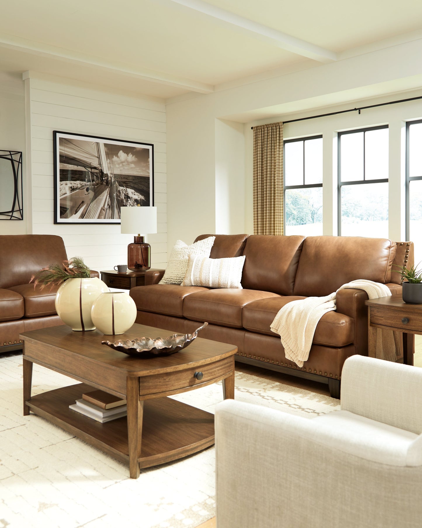 Saonara Sofa and Loveseat in Amber | PC731093