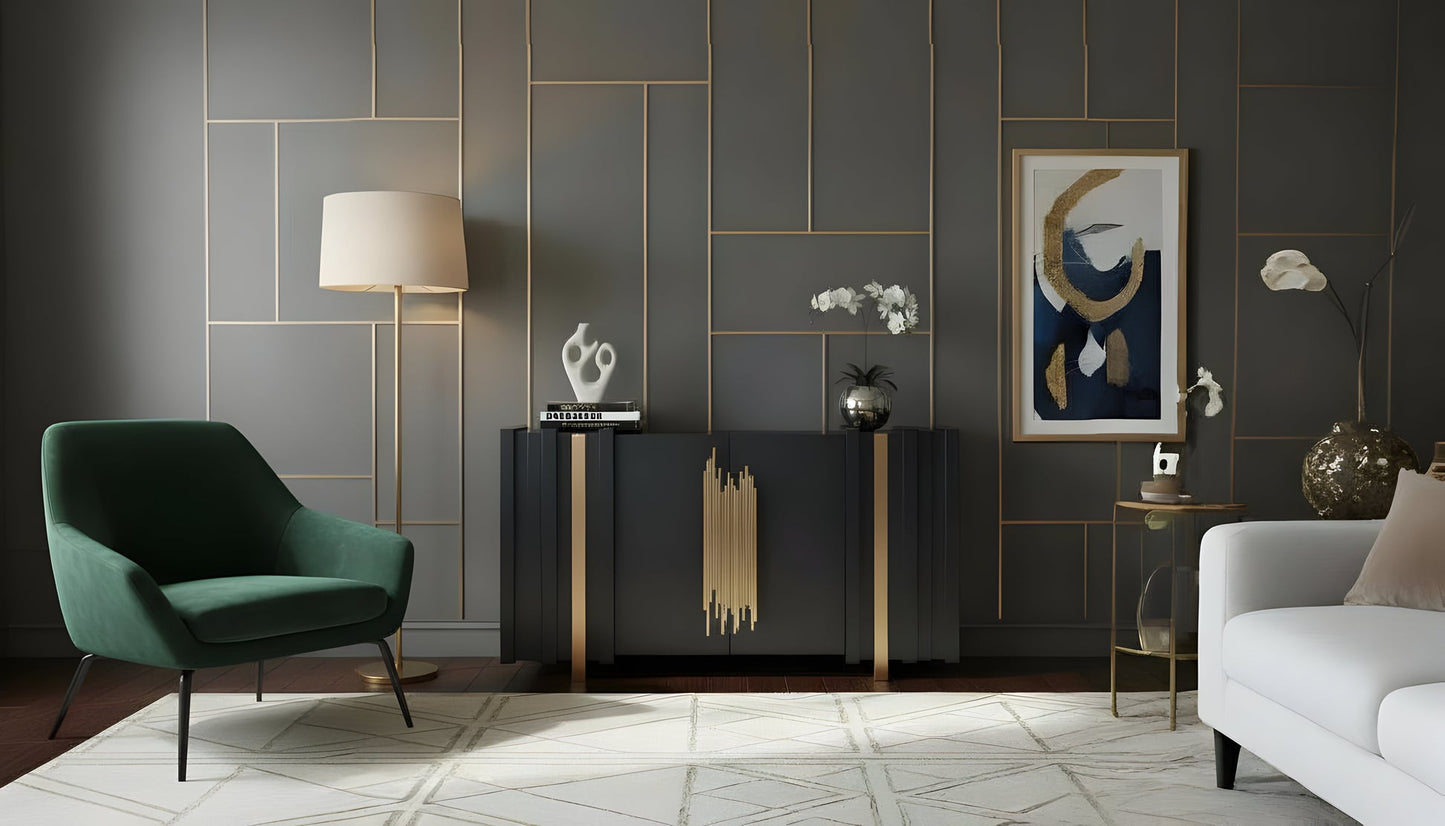 Aurora Gold/Black Sideboard