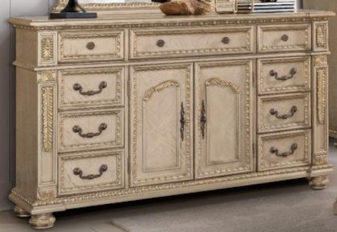 Carolina Gold Finish Bedroom Set